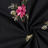 Popeline coton Broderie bouquets de fleurs – noir/baies,  thumbnail number 3