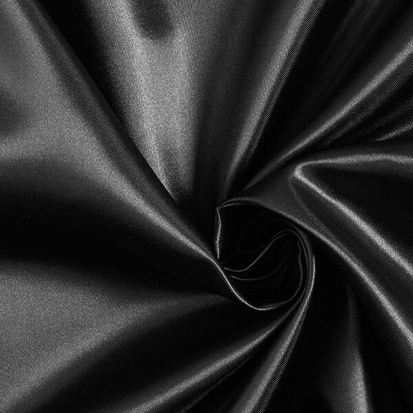Satin polyester – noir,  image number 1