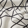 Tissu de décoration Jacquard Lignes abstraites – ivoire/noir,  thumbnail number 2