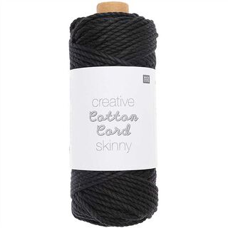 Fil macramé Creative Cotton Cord Skinny [3mm] | Rico Design – noir, 