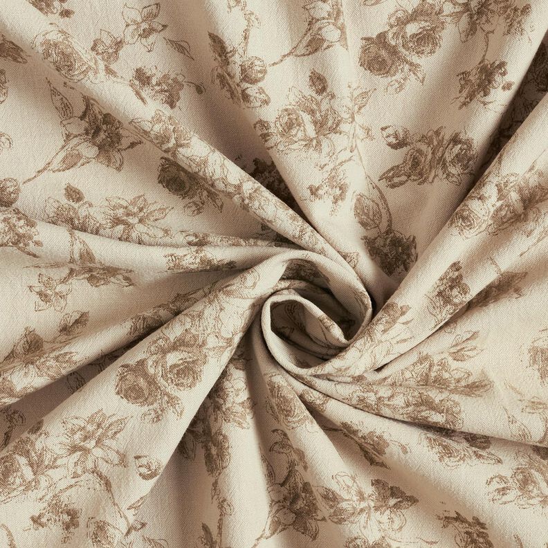 Tissu en coton  roses anciennes – taupe clair/dune,  image number 3