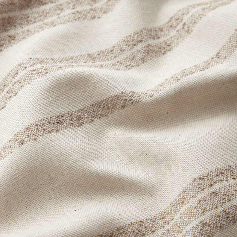 Tissu de décoration Semi-panama Rayures tissées – anémone/nature,  image number 2