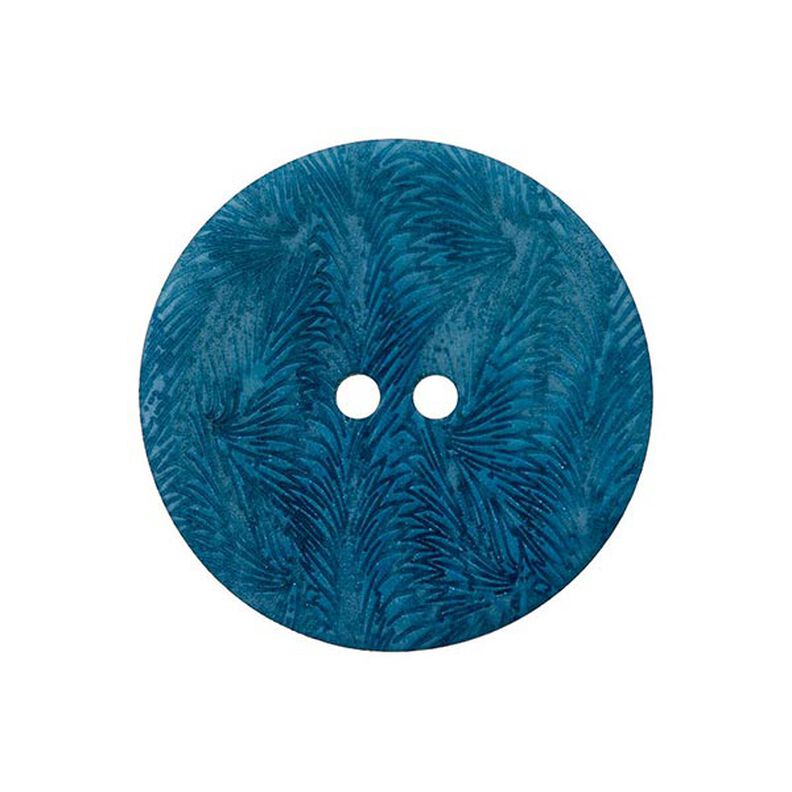 Bouton corozo 2 trous [ 15 mm ] – bleu turquoise,  image number 1