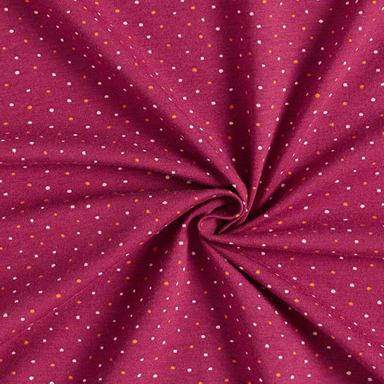Jersey coton Petits points colorés – rouge bordeaux,  image number 3