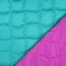 Tissu matelassé Carrés ondulants – bleu aqua/pourpre,  thumbnail number 4