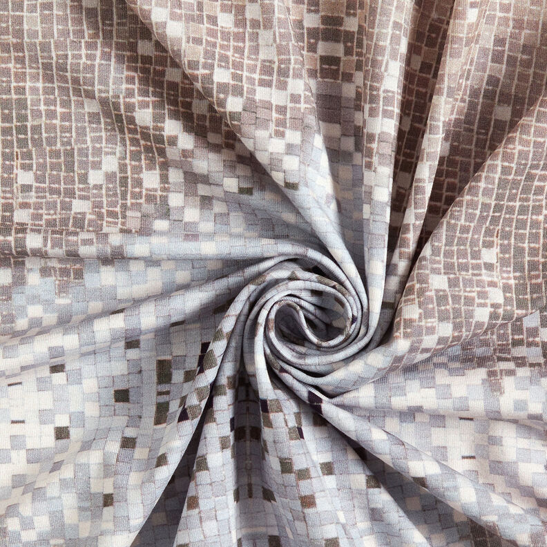 GOTS Jersey coton Mosaïque | TCC x LOOKS by Wolfgang Joop – caramel/taupe foncé,  image number 5