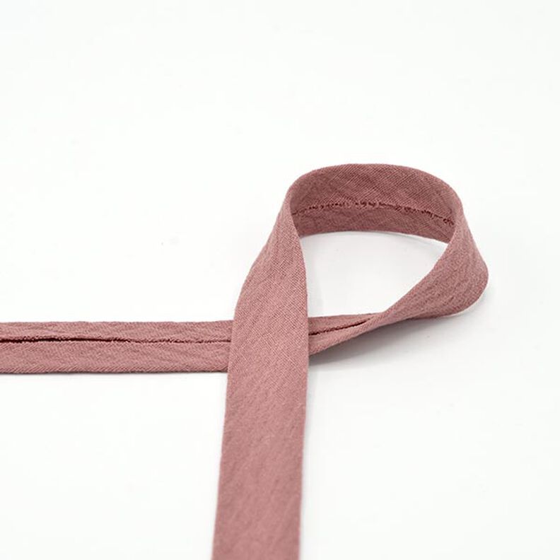 Biais Tissu gaze de coton [20 mm] – vieux rose,  image number 1