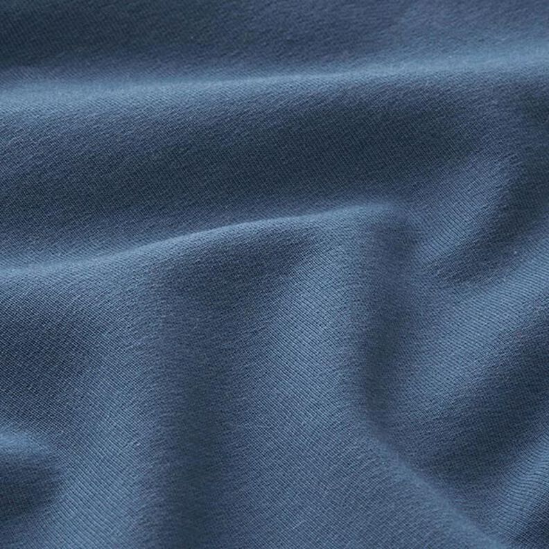 Molleton coton léger uni – bleu jean,  image number 4