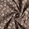 Tissu double gaze de coton Grand motif léopard – taupe foncé/blanc,  thumbnail number 3