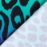 French Terry Sweat d’été Dégardé de couleurs léopard Impression numérique – lilas bleu/turquoise,  thumbnail number 4