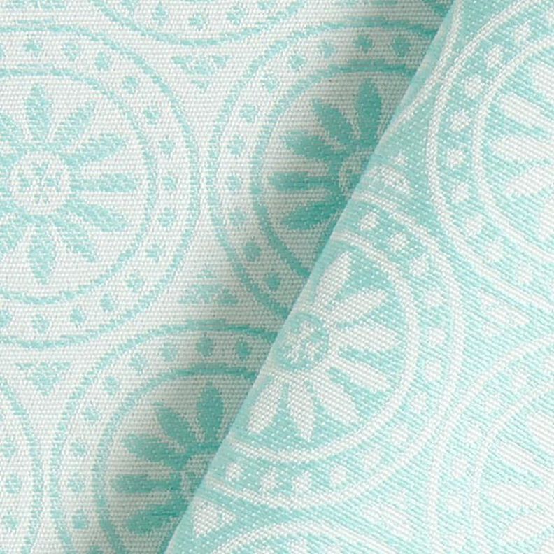 Tissu d'extérieur Jacquard Ornements cercle – menthe/écru,  image number 4