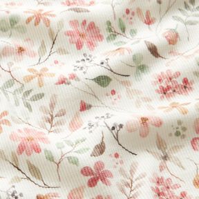 Jersey c&ocirc;tel&eacute; Jolie prairie multicolore Impression num&eacute;rique &ndash; &eacute;cru, 