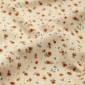 Jersey coton Mille-fleurs &ndash; sable, 