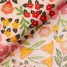 Coton enduit Prairie fleurie – beige clair/rose vif,  thumbnail number 5