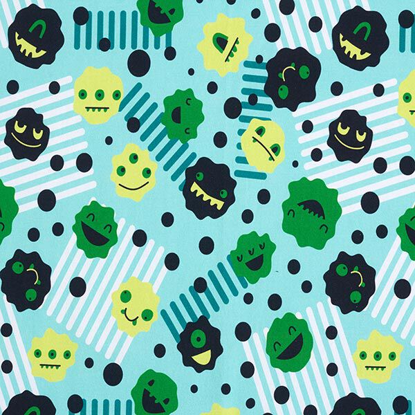 Sweatshirt gratté Monstre souriant | PETIT CITRON – turquoise clair,  image number 1
