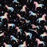 Jersey coton Licornes arc-en-ciel Impression numérique | Poppy Fabrics – noir,  thumbnail number 3