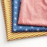 Tissu en coton Cretonne Zigzag – terre cuite/blanc,  thumbnail number 3