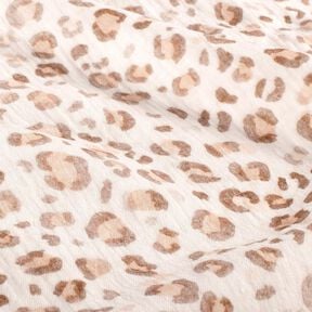 Tissu double gaze de coton Motif léopard aquarelle Impression numérique – ivoire,  Tissu double gaze de coton Motif léopard aquarelle Impression numérique – ivoire,