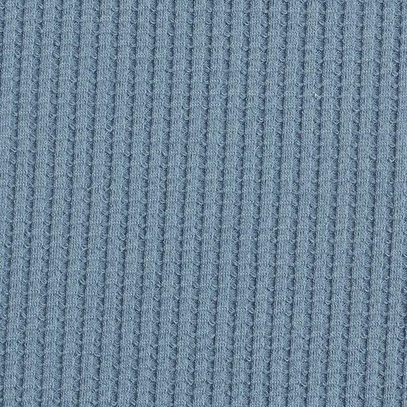 Jersey de coton gaufré uni – bleu jean,  image number 4