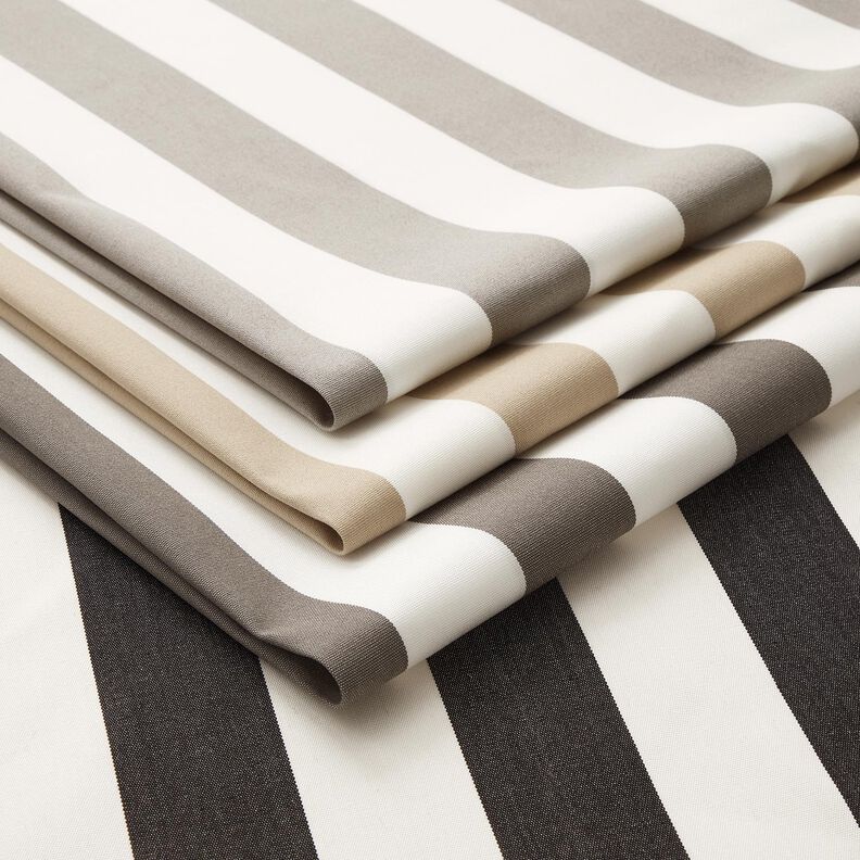 Tissu d’extérieur Canvas Blockstreifen – gris soie/ivoire,  image number 5