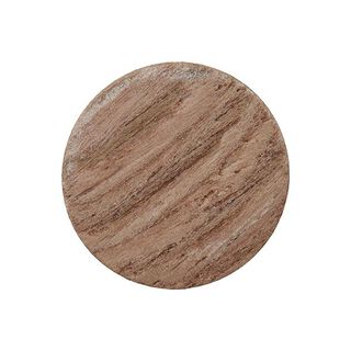 Bois/Bouton en métal avec œillet – marron clair, 