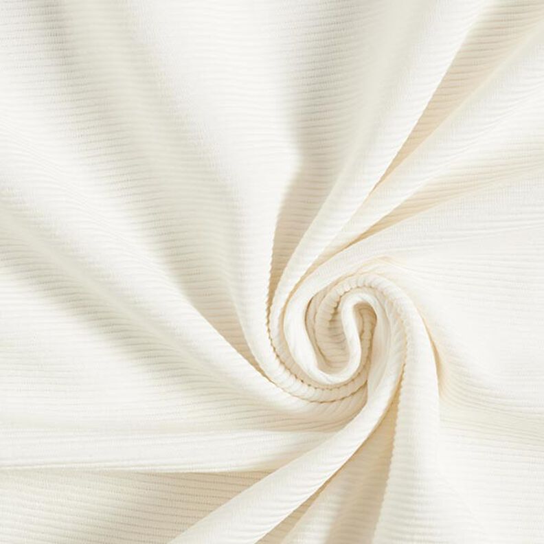 Jersey côtelé ottoman uni – blanc,  image number 1