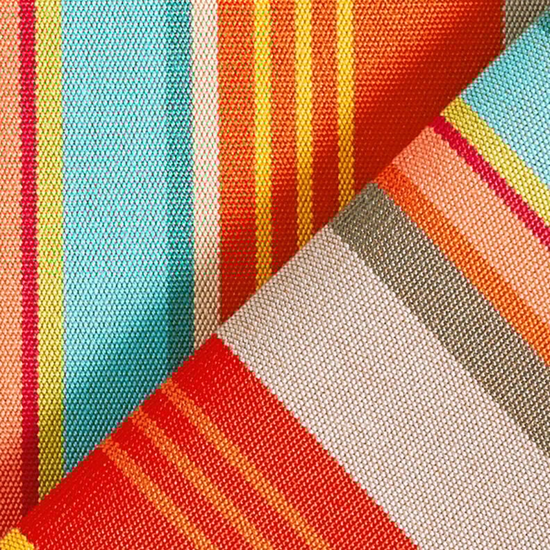 Tissu d’extérieur Canvas Rayures – orange/rouge,  image number 4