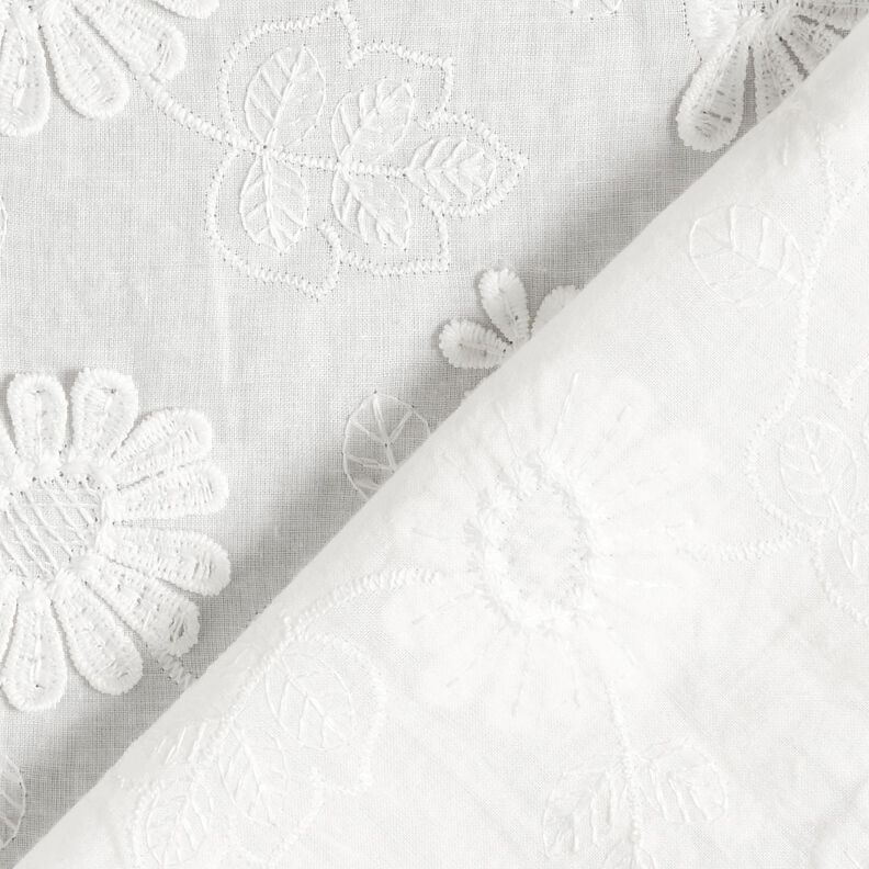 Batiste de coton fin Marguerites 3D – blanc,  image number 5