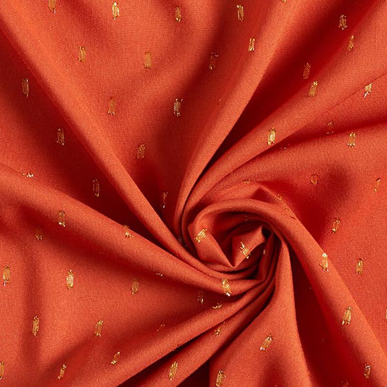 Tissu en viscose gouttes scintillantes – terre cuite,  image number 4