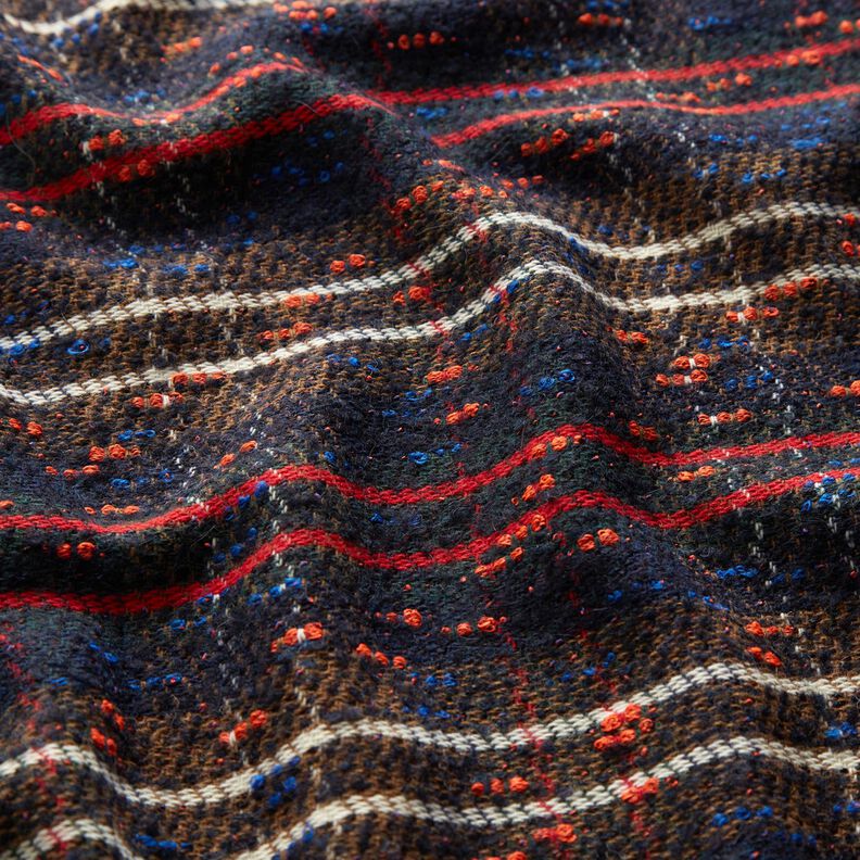 Tissu pour manteau en laine mélangée à carreaux flous, image number 2