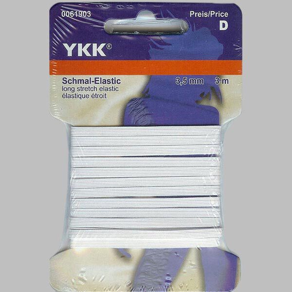 Élastique étroit [3m] – blanc | YKK,  image number 1