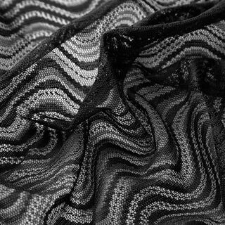 Dentelle motif de vague – noir, 