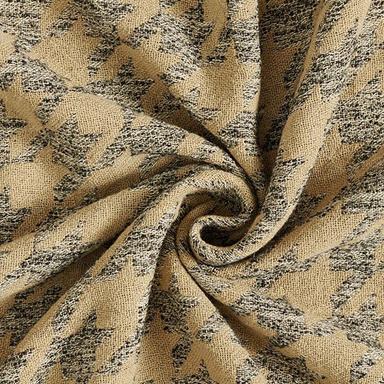Double tissu grand pied-de-poule – beige/gris,  image number 3