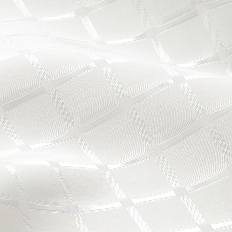 Taffetas pour doublure jacquard à carreaux effet brillant – blanc, image number 2