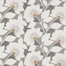 Tissu de décoration Semi-panama Grandes fleurs – gris,  thumbnail number 1