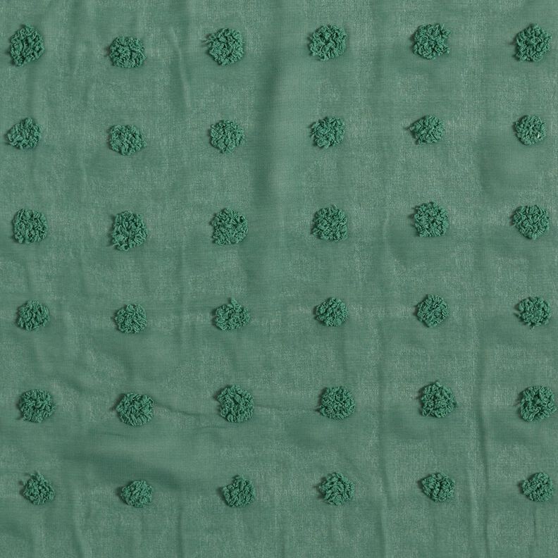 Mousseline Gros pois Dobby – vert sapin,  image number 1