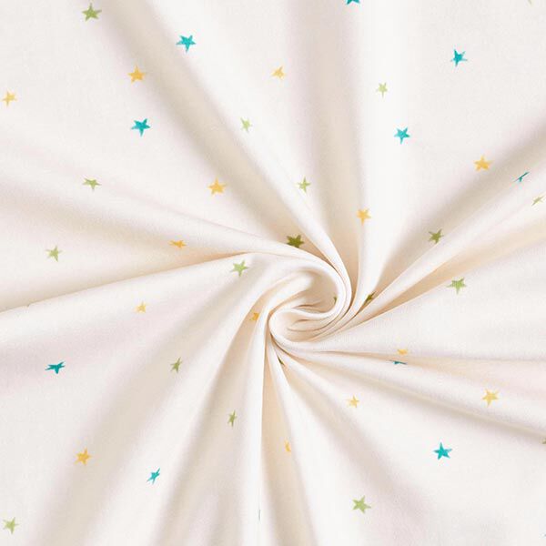Jersey coton petites étoiles | PETIT CITRON – écru, image number 3