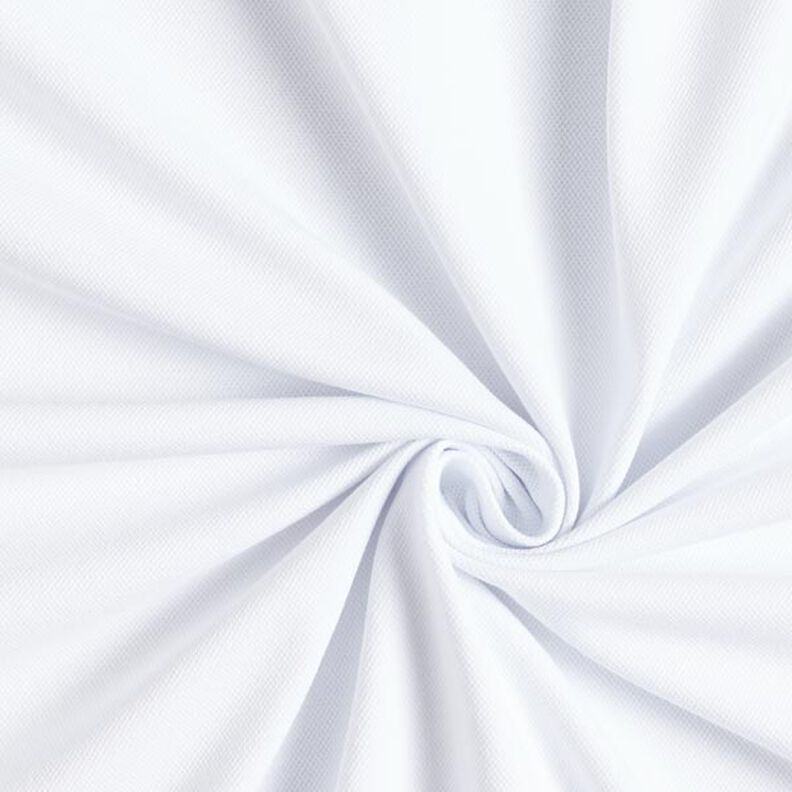Jersey coton Piqué fin – blanc,  image number 1