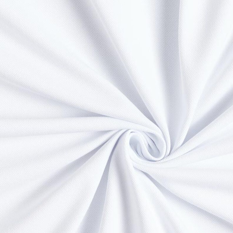Jersey coton Piqué fin – blanc,  image number 1