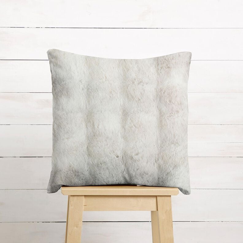 Fourrure synth&eacute;tique poils longs avec d&eacute;grad&eacute; de couleurs &ndash; argent,  image number 6