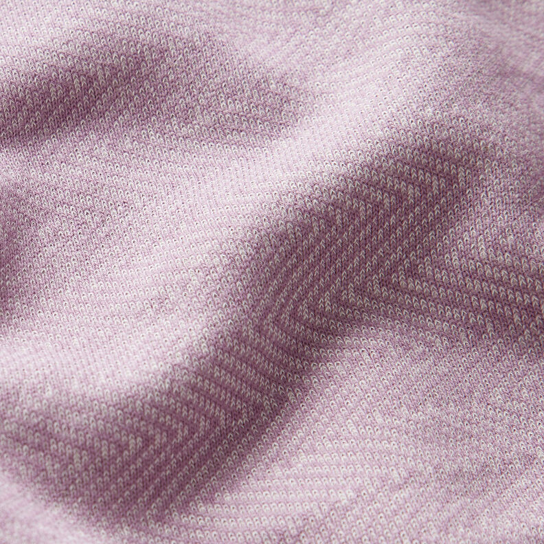 Sweat hiver rayures horizontales – lavande/blanc,  image number 2