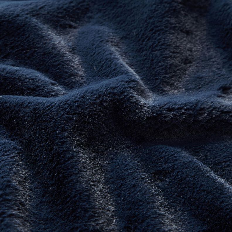 fourrure synthétique de haute qualité monochrome – bleu marine,  image number 2