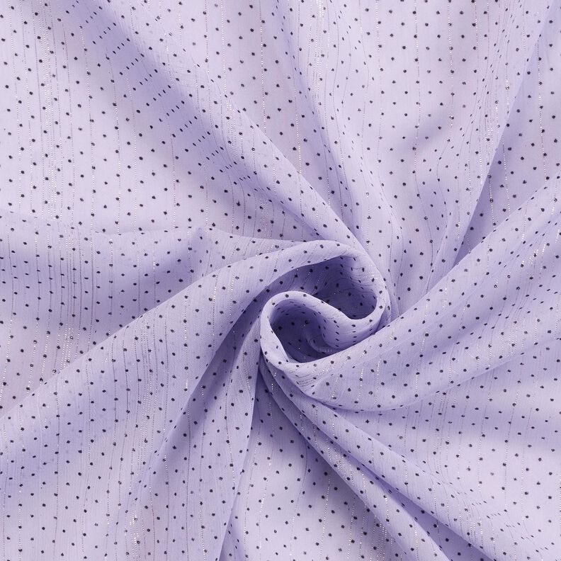 Mousseline Rayures et pois pailletés – mauve, image number 3