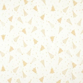 Tissu de décoration Jacquard Lurex Petit sapin – beige clair/or, 
