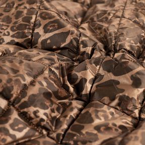 Tissu matelassé Losanges et lion – mocca/marron foncé, 