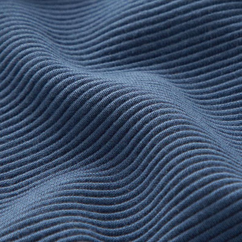 Jersey côtelé ottoman uni – bleu jean,  image number 3