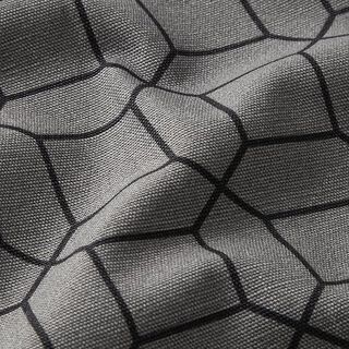 Tissu de décoration Canvas graphique – gris foncé | Reste 50cm, 