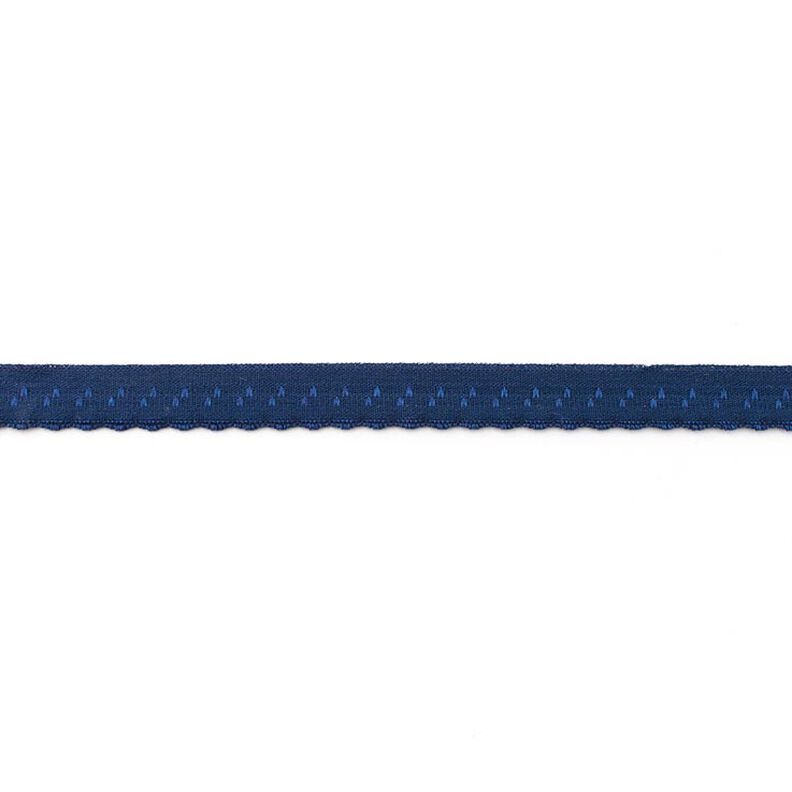 Bande à border élastique Dentelle [12 mm] – bleu marine,  image number 1