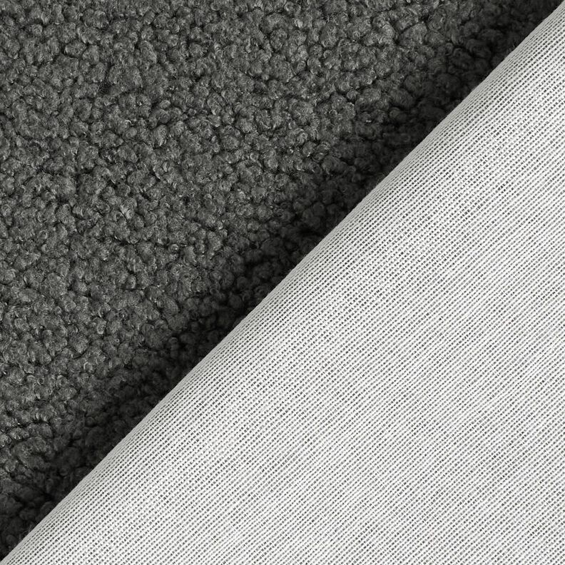 Tissu de revêtement Aspect peau de mouton – gris foncé, image number 3