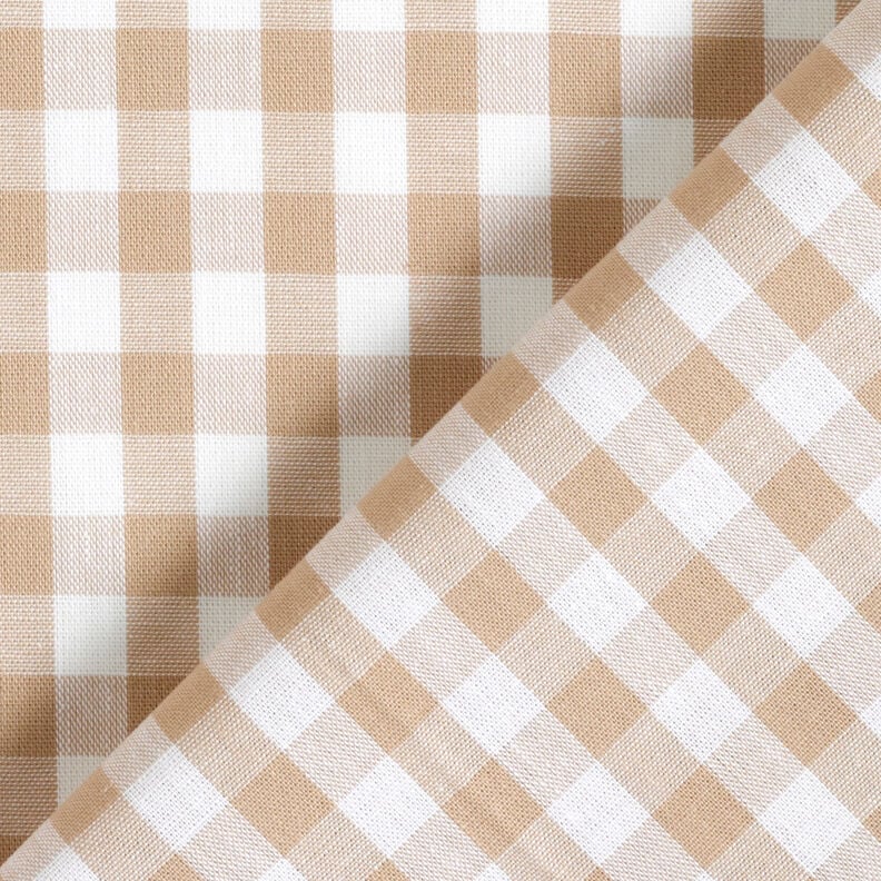 Tissu en coton Vichy à carreaux 1 cm – anémone/blanc,  image number 4